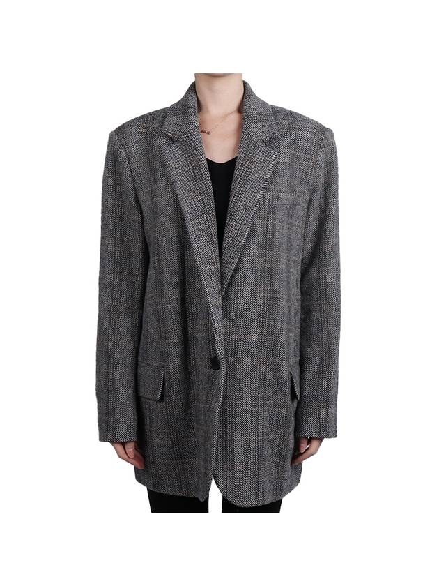 Women's Cikaito Oversize Coat Grey - ISABEL MARANT - BALAAN 1