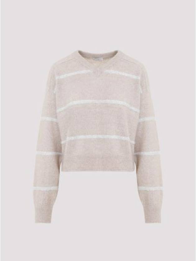 24FW Sweater MSP710602P CHL22 OYSTER - BRUNELLO CUCINELLI - BALAAN 1