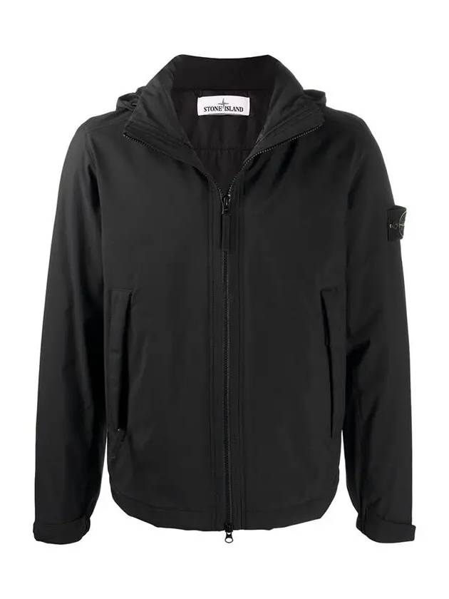 Wappen Soft Shell Hooded Jacket Black - STONE ISLAND - BALAAN 3