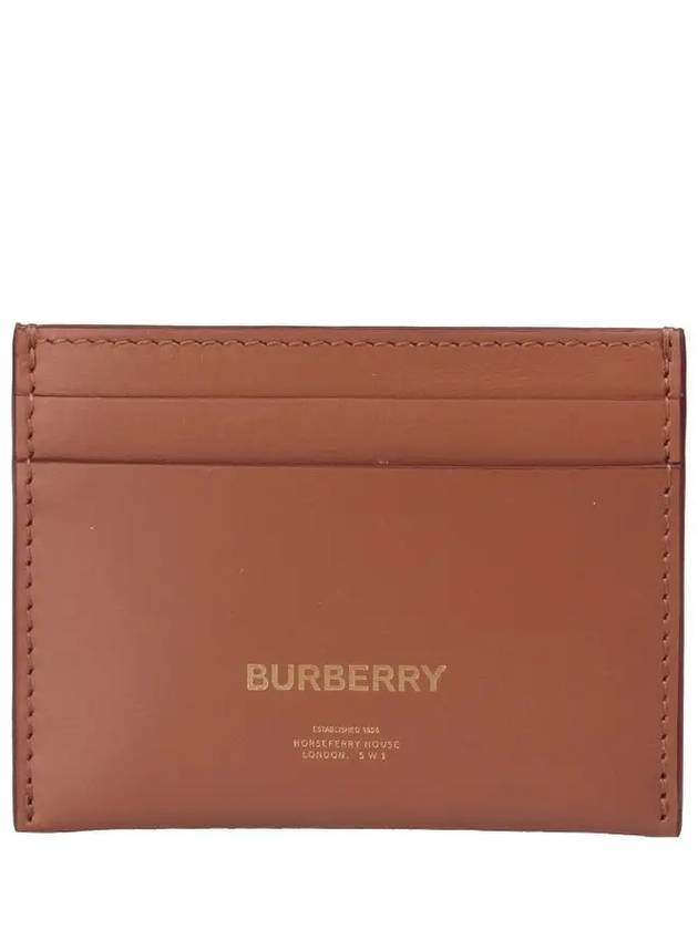 Horseferry Logo Card Wallet Brown - BURBERRY - BALAAN.