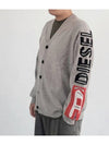 Men s Wool Cardigan Loose Fit K SARRI A130090AJBJ 96X Gray - DIESEL - BALAAN 3