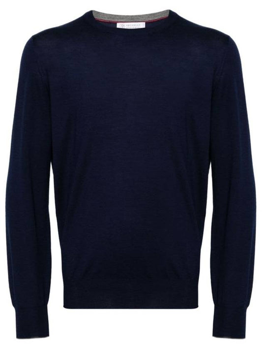 Wool Cashmere Knit Top Navy - BRUNELLO CUCINELLI - BALAAN 2