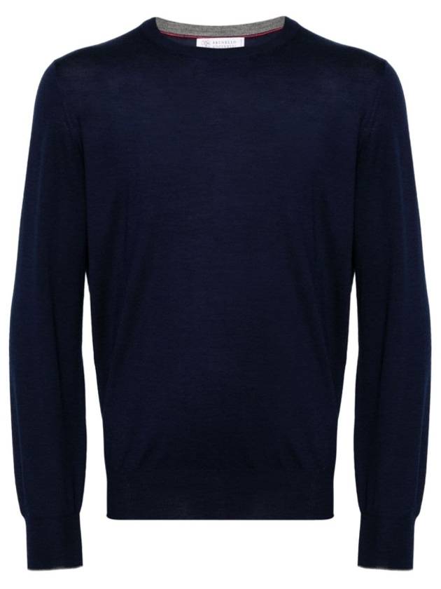 Wool Cashmere Knit Top Navy - BRUNELLO CUCINELLI - BALAAN 2