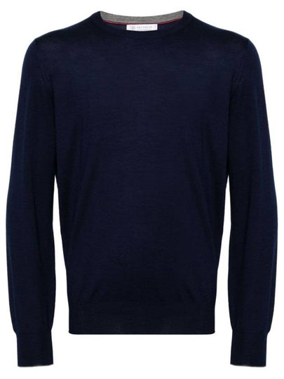 Wool Cashmere Knit Top Navy - BRUNELLO CUCINELLI - BALAAN 2