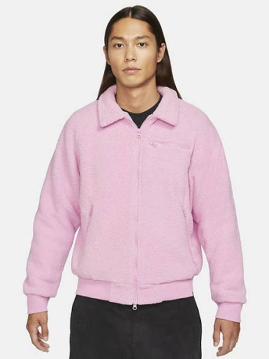 SB Sherpa Lapel Bomber Jacket Pink - NIKE - BALAAN.