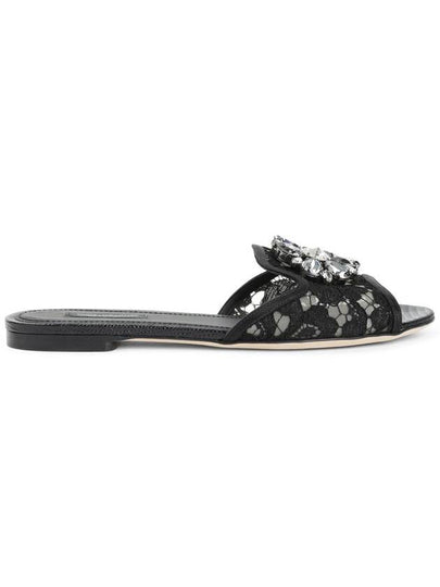 Women's Marsala Crystal Slippers Black - DOLCE&GABBANA - BALAAN 2