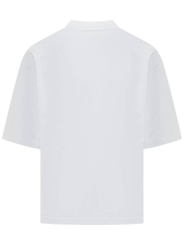 Logo Organic Cotton Short Sleeve T-Shirt White - MARNI - BALAAN 3