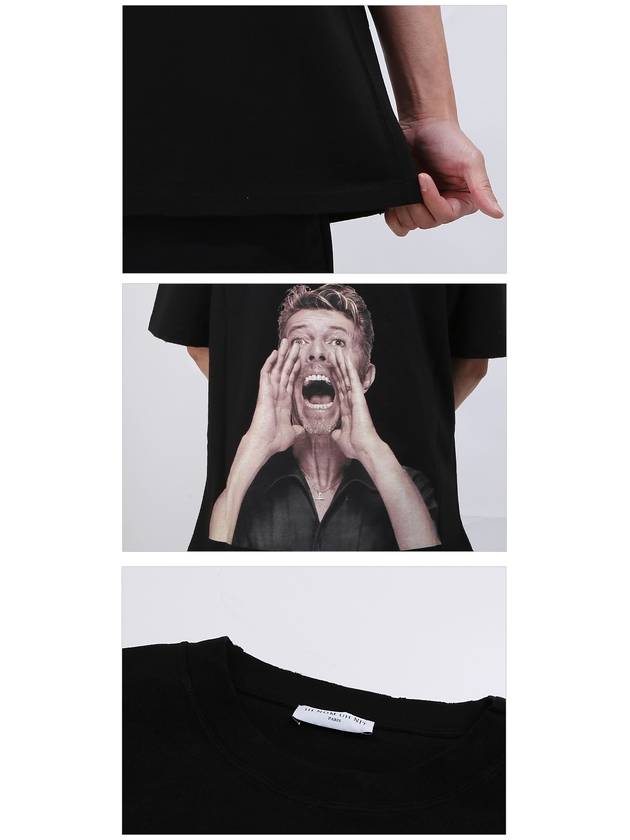 Bowie Print Short Sleeve T-Shirt Black - IH NOM UH NIT - BALAAN 6