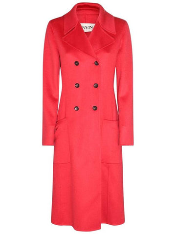 Lanvin Watermelon Cashmere Long Coat - LANVIN - BALAAN 1