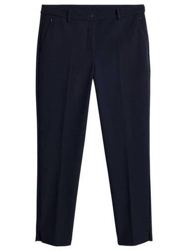 Women's Lei Bonded Fleece Straight Pants Navy - J.LINDEBERG - BALAAN 1