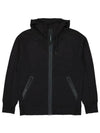 Diagonal Raised Fleece Goggle Zip-Up Hoodie Black - CP COMPANY - BALAAN 2