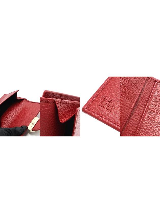 Gucci 615525 Red leather interlocking GG flap bi fold wallet - GUCCI - BALAAN 10