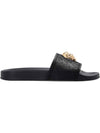 Gold Medusa Rubber Slippers Black - VERSACE - BALAAN.