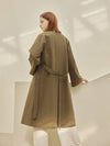 London 2 way non collar outer dressKHAKI - ARIFF - BALAAN 4