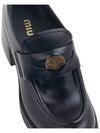 Penny Leather Loafers Black - MIU MIU - BALAAN 9