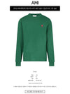 Small Heart Logo Sweatshirt Green - AMI - BALAAN 3