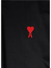 Heart Logo Cotton Jersey Short Sleeve T-Shirt Black - AMI - BALAAN 3