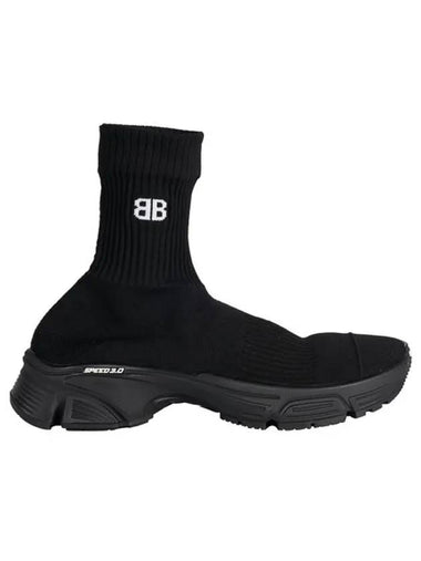 Men's Speed 30 Knit High Top Sneakers Black - BALENCIAGA - BALAAN 1