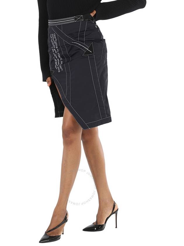 parachute unbalanced skirt black - OFF WHITE - BALAAN 3