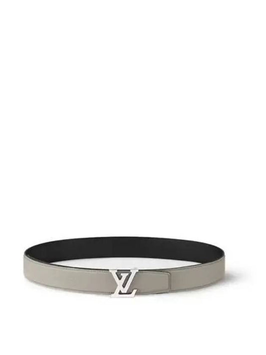 LV Heritage 35MM Reversible Leather Belt Black Grey - LOUIS VUITTON - BALAAN 2