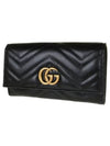 GG Marmont Matelasse Continental Long Wallet Black - GUCCI - BALAAN 3