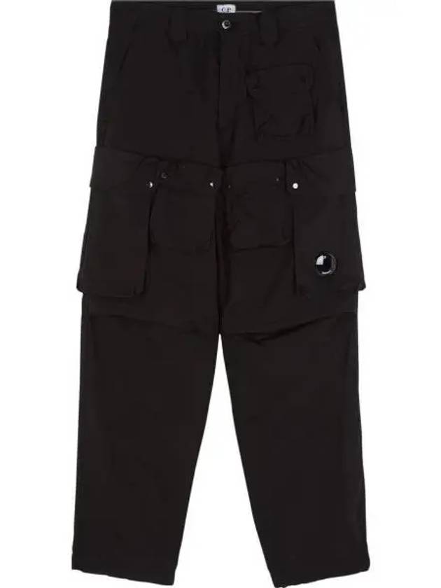 Rip-Stop Loose Utility Cargo Straight Pants Black - CP COMPANY - BALAAN 2