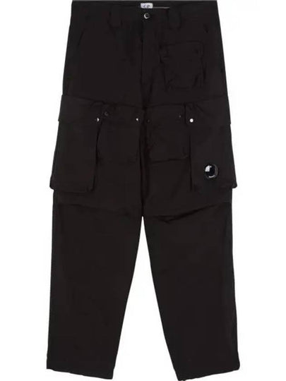 Rip-Stop Loose Utility Cargo Straight Pants Black - CP COMPANY - BALAAN 2