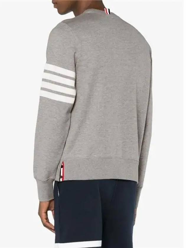 4 Bar Loopback Jersey Sweatshirt Light Grey - THOM BROWNE - BALAAN 4