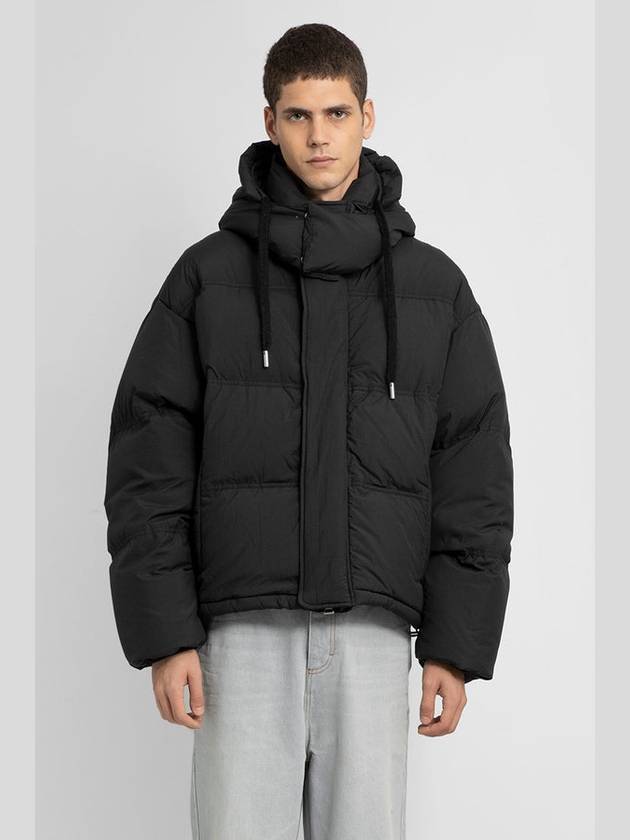 Oversized Nylon Puffer Down Jacket Black - AMI - BALAAN 2