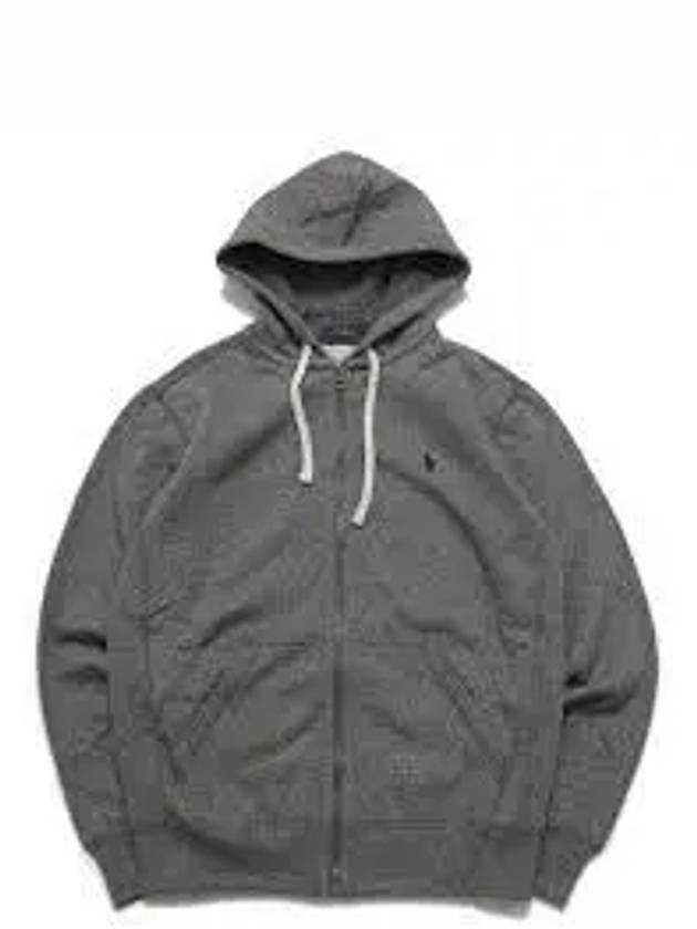 Classic Embroidered Logo Zip Up Hoodie Grey - POLO RALPH LAUREN - BALAAN 2