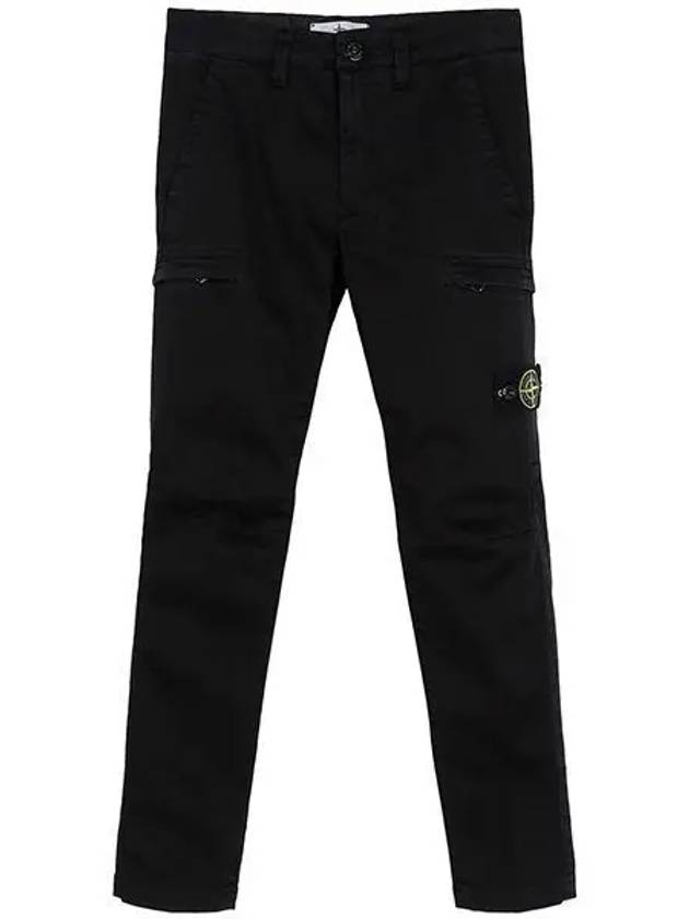 Kids Wappen Pocket Straight Pants Black - STONE ISLAND - BALAAN 2