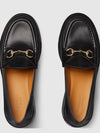 Women s Horsebit Wedge Loafer Black Leather 794317AADO01000 - GUCCI - BALAAN 6