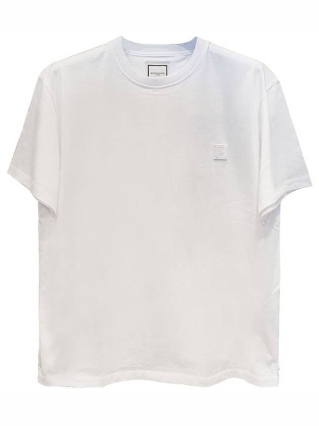 Feather Back Logo Short Sleeve T-Shirt White - WOOYOUNGMI - BALAAN 2