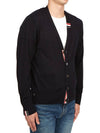 Men's Jersey Stitch V-Neck Cardigan Navy - THOM BROWNE - BALAAN 7