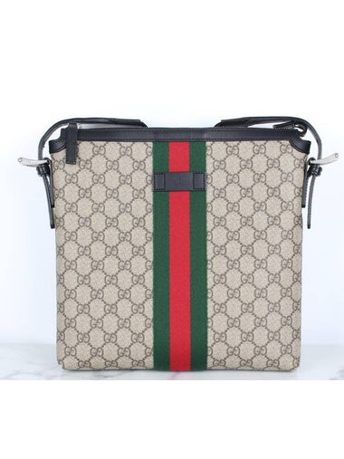 GG Supreme Striped Messenger Bag - GUCCI - BALAAN 1