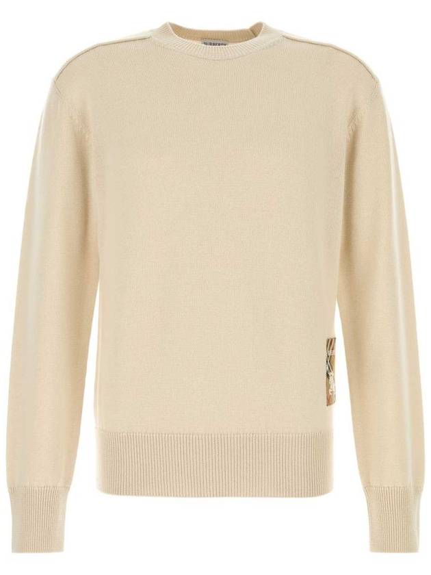 Check Label Wool Knit Top Nutmeg - BURBERRY - BALAAN 2