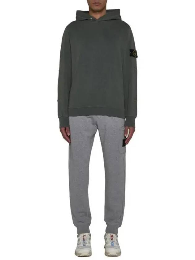 Compass Patch Cotton Jersey Track Pants Grey - STONE ISLAND - BALAAN 4