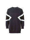 Women's Block Sweatshirt Short Dress Black - NEIL BARRETT - BALAAN 1