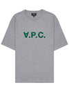 Logo Print Crew Neck Short Sleeve T-Shirt Grey - A.P.C. - BALAAN 10