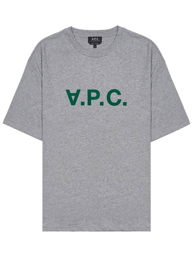 Logo Print Crew Neck Short Sleeve T-Shirt Grey - A.P.C. - BALAAN 10