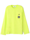 Kids Logo Pocket T shirt Neon Green 771620347 V0031 - STONE ISLAND - BALAAN 1