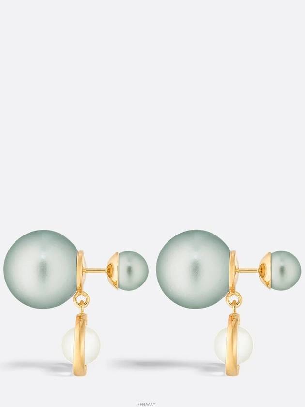 Dior Tribales Earrings Gold Finish Metal Pistachio - DIOR - BALAAN 2