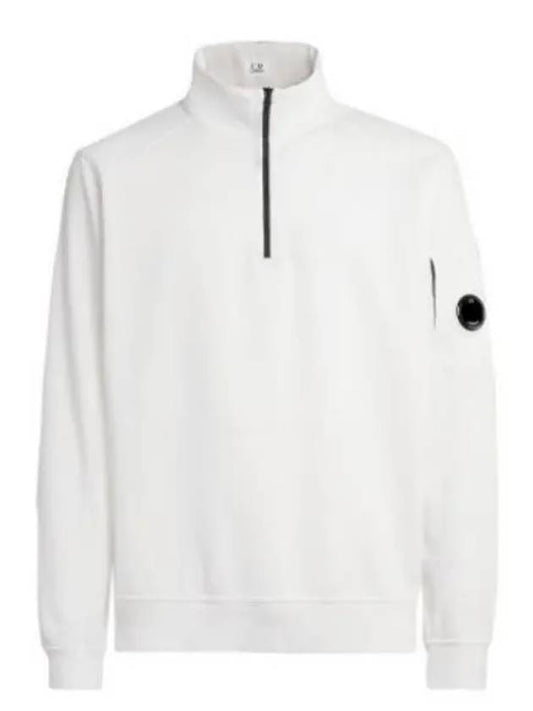 Light Fleece Half Zip-Up Sweatshirt White - CP COMPANY - BALAAN 2