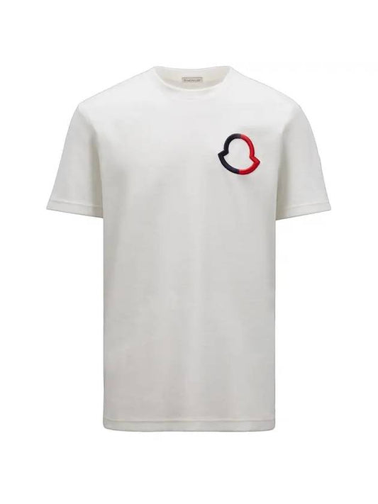 Embroidered Logo Short Sleeve T-Shirt White - MONCLER - BALAAN 1