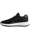 Prax 01 Re-Nylon Brushed Leather Low-Top Sneakers Black - PRADA - BALAAN 4