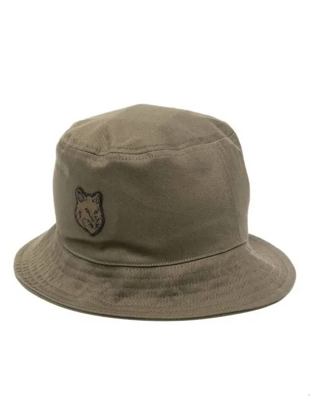 Fox Head Patch Bucket Hat Khaki - MAISON KITSUNE - BALAAN 1