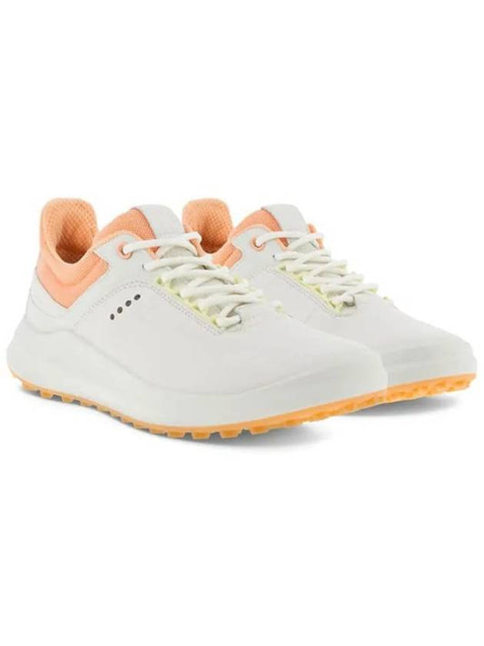 Women's Core Spikeless Golf Shoes White Orange - ECCO - BALAAN 2