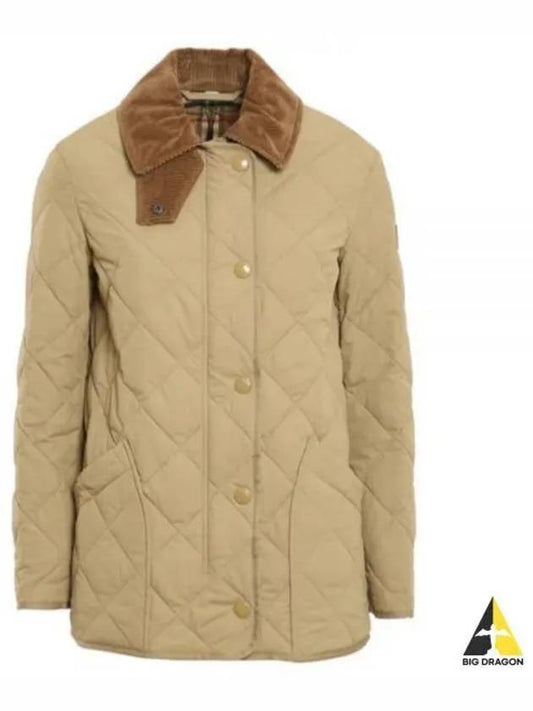 Diamond Quilted Thermoregulated Barn Jacket Honey - BURBERRY - BALAAN 2