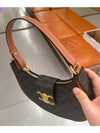 Ava Triomphe Shoulder Bag Canvas Calfskin Tan Brown - CELINE - BALAAN 3