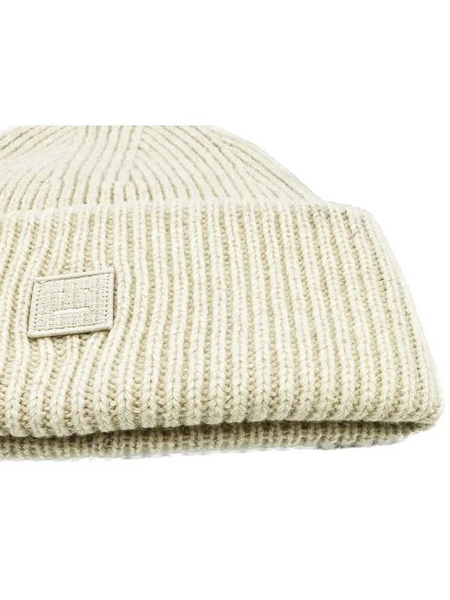 Small Face Logo Beanie Oatmeal Melange - ACNE STUDIOS - BALAAN 4